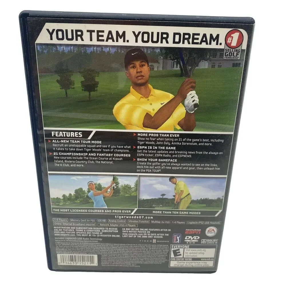 Tiger Woods PGA Tour 07 (Sony PlayStation 2, 2006)manual Tested